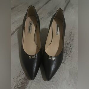 Brighton Young Genuine Leather Black Pointed Toe High Heels - Women’s Size 8 1/2